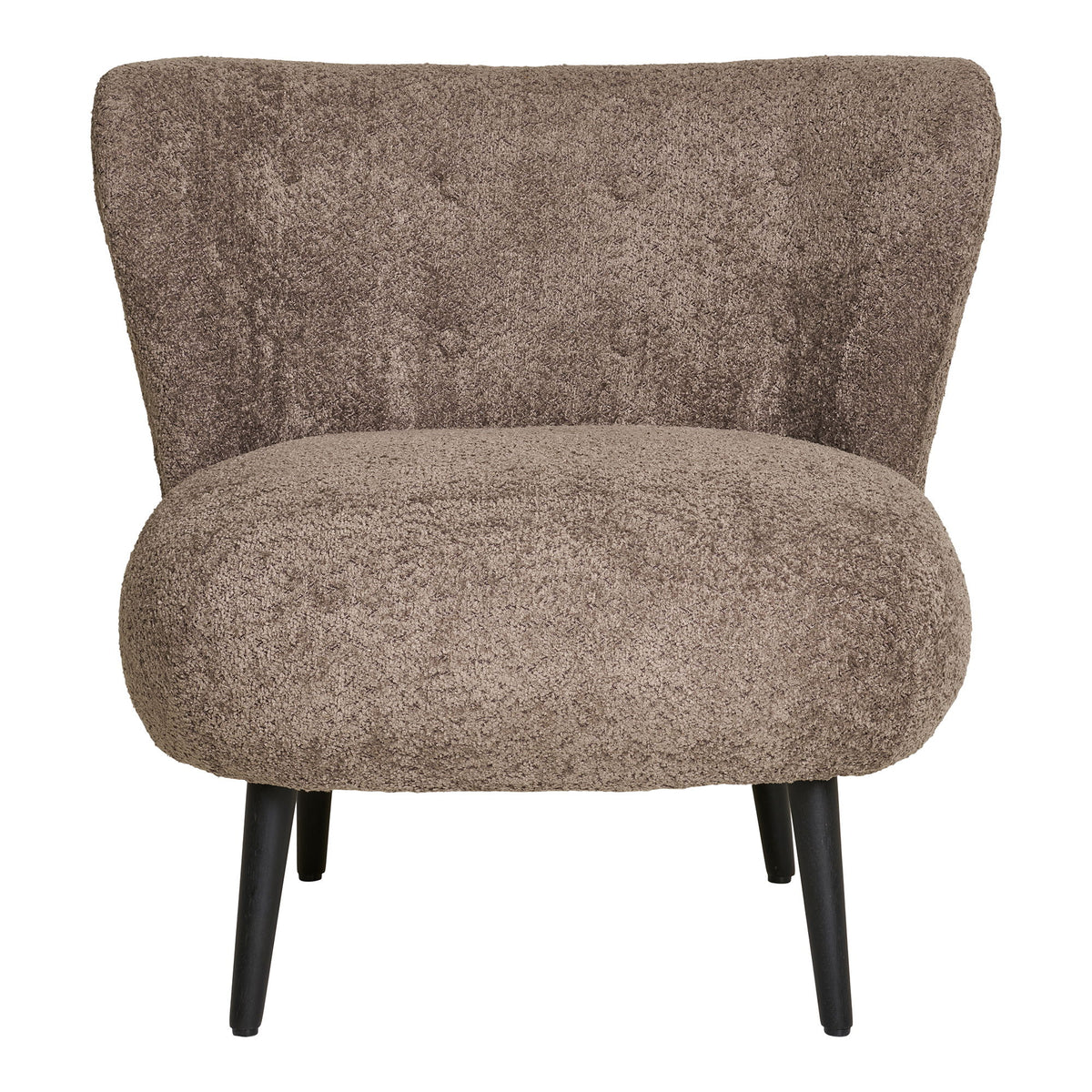 Covelo Loungestol - Loungestol, bouclé, brun/sort, HN1237