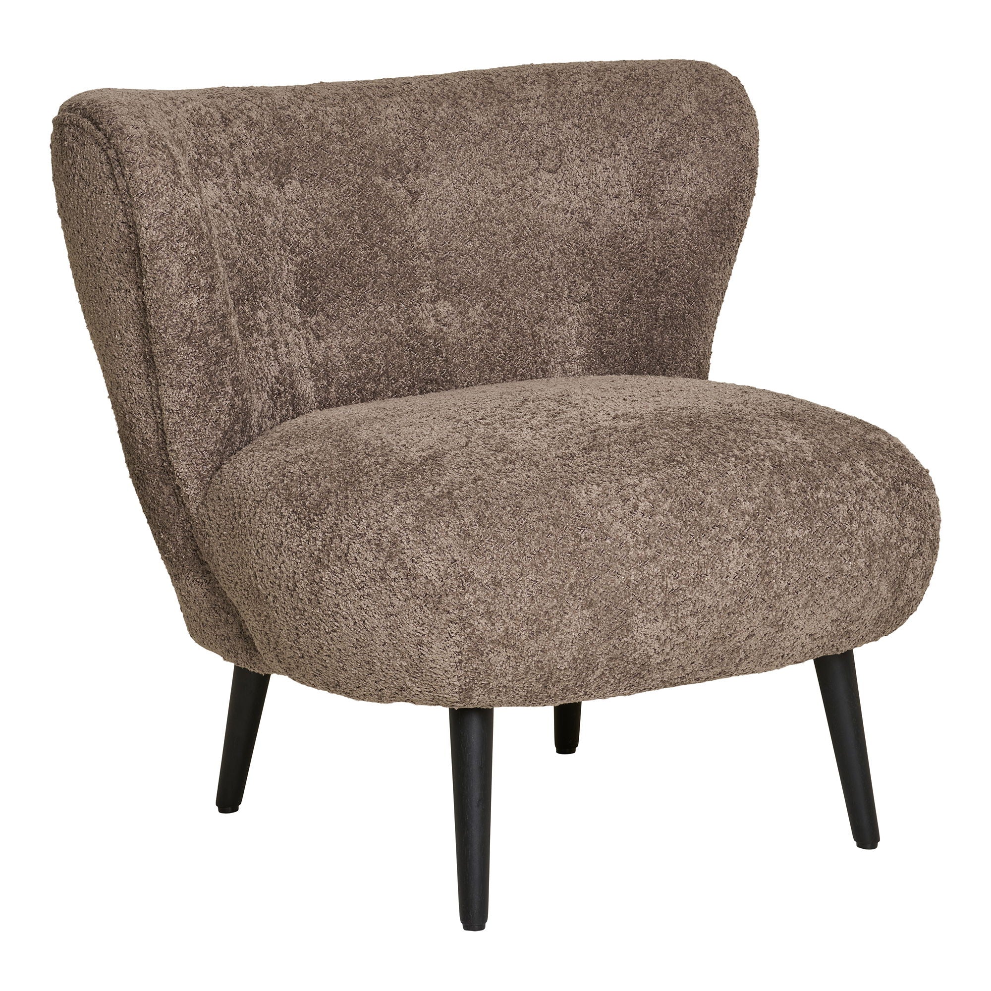 Covelo Loungestol - Loungestol, bouclé, brun/sort, HN1237