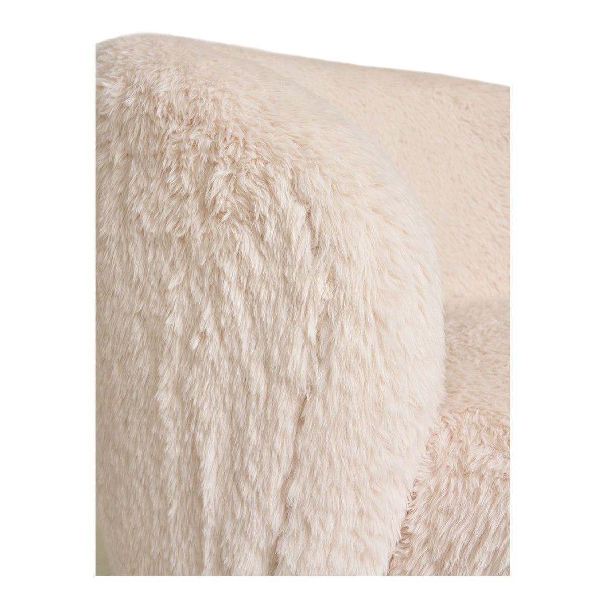 Setubal Loungestol - Loungestol, imiteret pels, off-white, HN1093