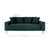 Lido 2,5 Personers Sofa - 2,5 Personers Sofa, mørkegrøn velour med to puder og natur træben, HN1006