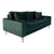Lido 2,5 Personers Sofa - 2,5 Personers Sofa, mørkegrøn velour med to puder og natur træben, HN1006