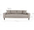 Lido 3 Personers Sofa - 3 Personers Sofa, stone med  to puder og sorte træben, HN1030