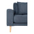 Lido Lounge Sofa - Lounge Sofa, højrevendt i mørkeblå med fire puder og natur træben, HN1035