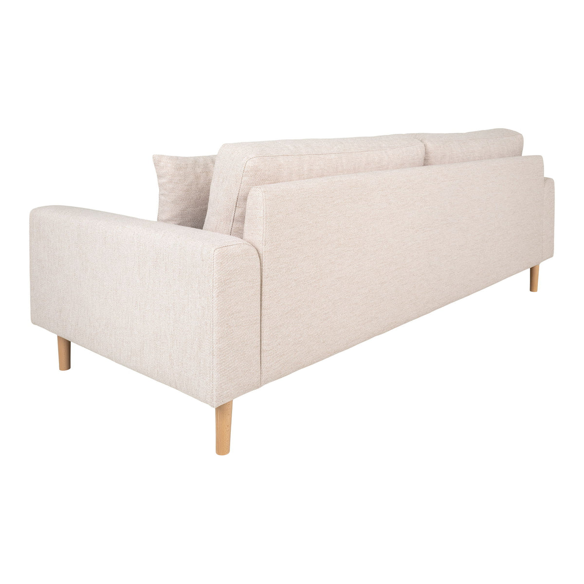 Lido 3 Personers Sofa - 3 Personers Sofa, sand med to puder og natur træben, HN1050