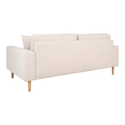 Lido 2,5 Personers Sofa - 2,5 Personers Sofa, sand med to puder og natur træben, HN1050