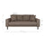 Lido 2,5 Personers Sofa - 2,5 Personers Sofa, brun med to puder og sorte træben, HN1055