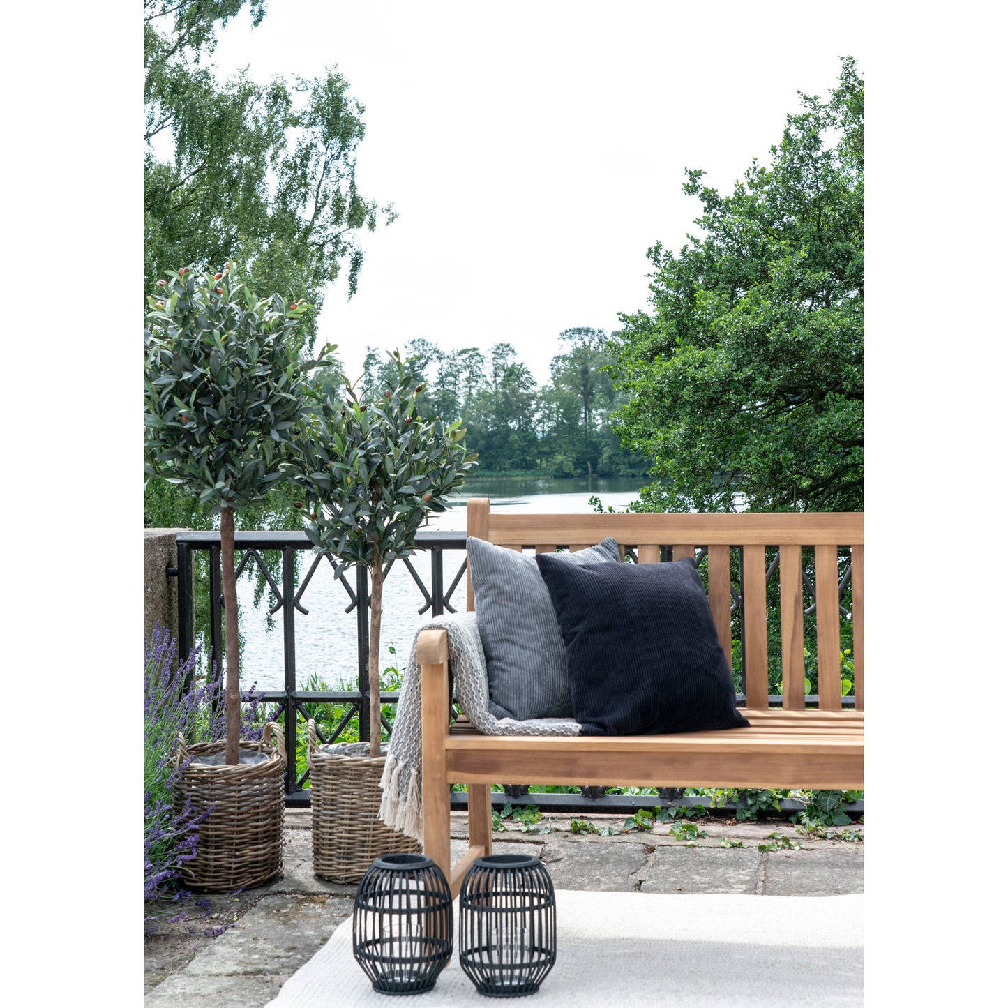 Cabo Bænk - Bænk i teaktræ, natur, 150x62x92 cm