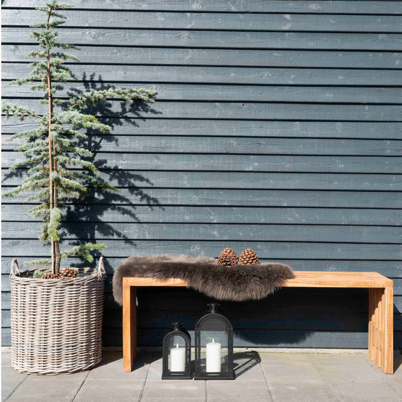 Benidorm Bænk - Bænk i teaktræ, natur, 140x35x48 cm