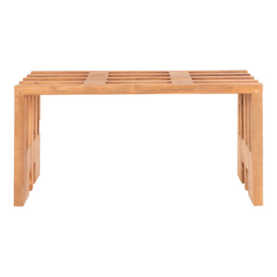 Benidorm Bænk - Bænk i teak wood, natur, 90x30x49 cm