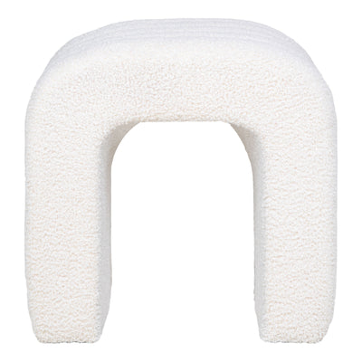 Colma Puf - Puf, bouclé, hvid, 41x36,5 cm, HN1234