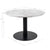 Bolzano Sofabord - Sofabord, marmor look bordplade, hvid, sort base ø70x45 cm