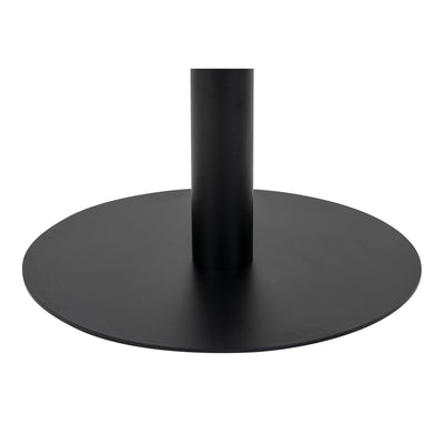 Bolzano Sofabord - Sofabord, marmor look bordplade, hvid, sort base ø70x45 cm