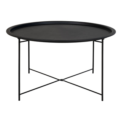 Bastia Sofabord - Sofabord i stål, sort  Ø75x43 cm
