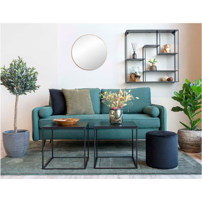 Vita Hjørnebord - Hjørnebord, sort, sort stel 45x45x45 cm