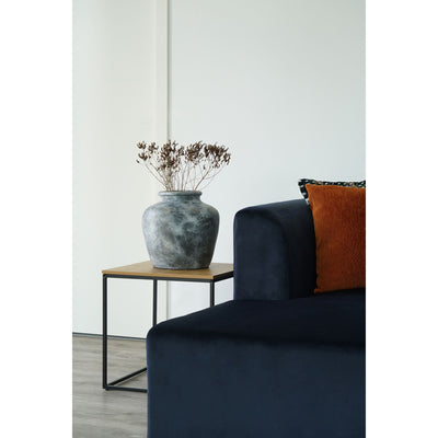 Vita Hjørnebord - Hjørnebord, egetræslook, sort stel  45x45x45 cm