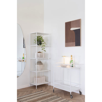 Vita Barvogn - Barvogn, 2 hvide hylder, hvidt stel 68x40x79 cm