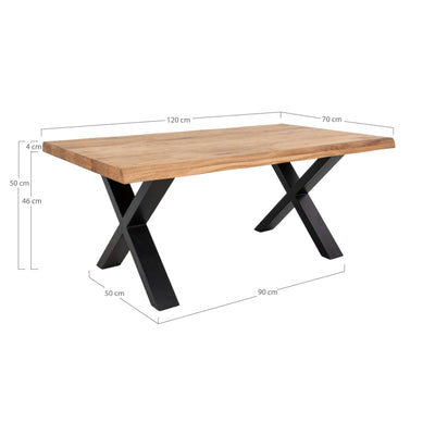 Toulon Sofabord - Sofabord, olieret eg med bølget kant 70x120xh50 cm