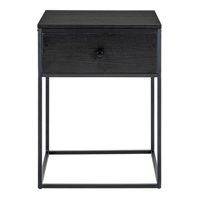 Vita Hjørnebord - Hjørnebord, 1 skuffe, sort, sort stel 40x40x55 cm