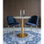 Bolzano Spisebord - Spisebord, marmor look bordplade, hvid, messing look base ø70x75 cm