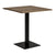 Lignano Cafebord - Cafebord, smoked eg, sort metal base 70x70x75 cm