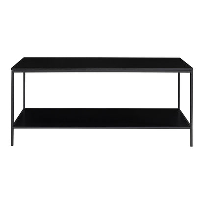 Vita TV-bænk - TV bænk, 2 hylder, sort, sort stel 100x36x45 cm