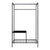 Vita Garderobe - Garderobe, 2 hylder, sort, sort stel 101x38x170 cm