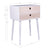 Rimini Hjørnebord - Hjørnebord, hvid, 2 naturtræs skuffer 32x45x65,5 cm