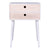 Rimini Hjørnebord - Hjørnebord, hvid, 2 naturtræs skuffer 32x45x65,5 cm