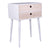 Rimini Hjørnebord - Hjørnebord, hvid, 2 naturtræs skuffer 32x45x65,5 cm
