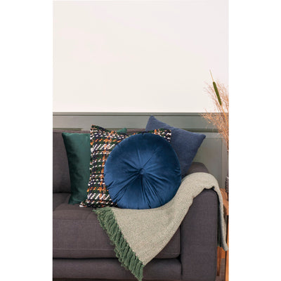 Cort Plaid - Plaid, bomuld, grøn/hvid, design A 130x160 cm