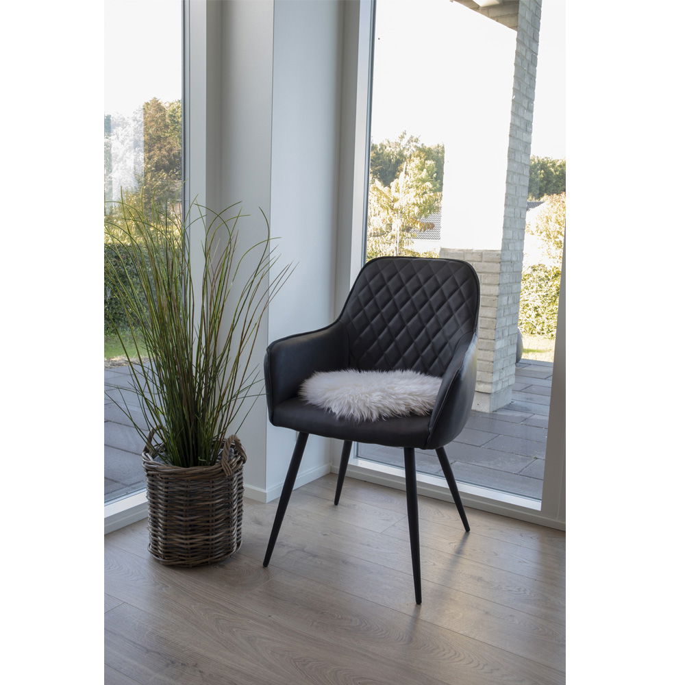 Lammeskindshynde - Lammeskindshynde, råhvid, ø35 cm