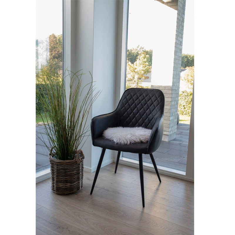 Lammeskindshynde - Lammeskindshynde, råhvid, ø35 cm