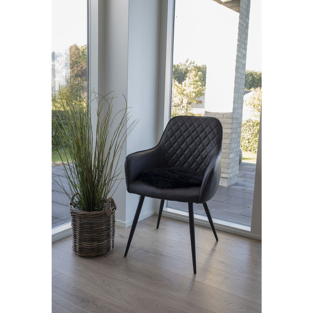 Lammeskindshynde - Lammeskindshynde, sort, ø35 cm