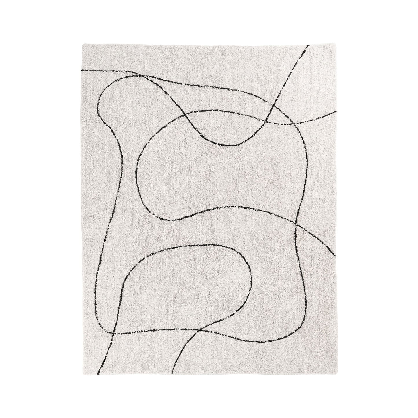 Tampa Tæppe - Tæppe, bomuld med print, natur, 160x230 cm