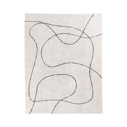 Tampa Tæppe - Tæppe, bomuld med print, natur, 160x230 cm