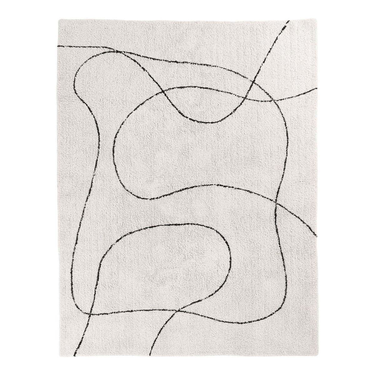 Tampa Tæppe - Tæppe, bomuld med print, natur, 200x300 cm