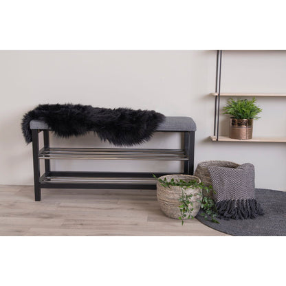 Lammeskind Imiteret - Lammeskind Imiteret, sort, 50x85 cm