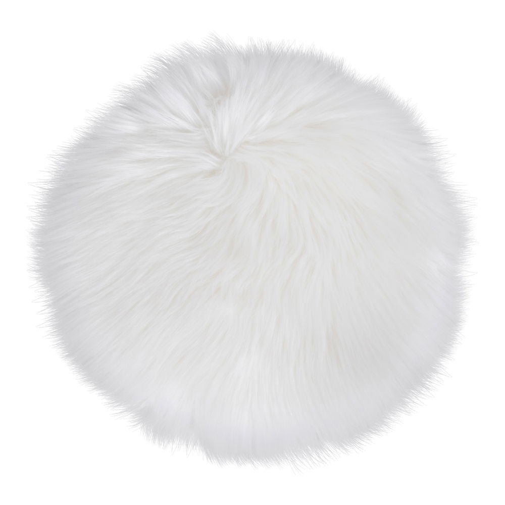Lammeskindshynde Imiteret - Lammeskindshynde Imiteret, hvid, ø35 cm