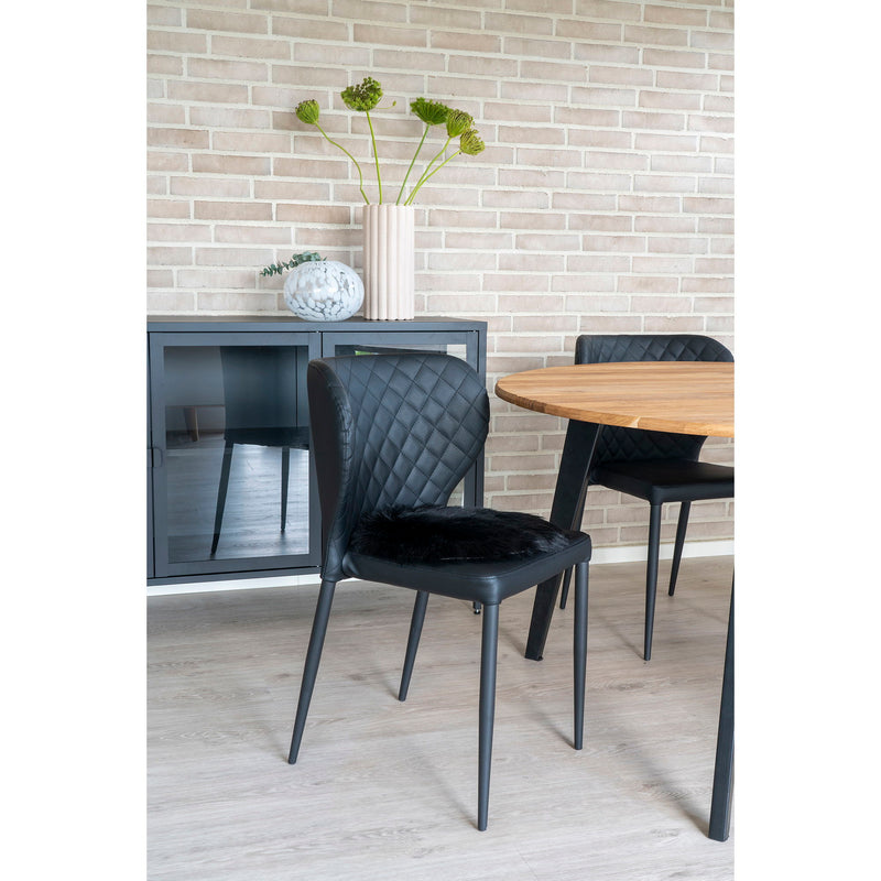 Lammeskindshynde Imiteret - Lammeskindshynde Imiteret, sort, ø35 cm