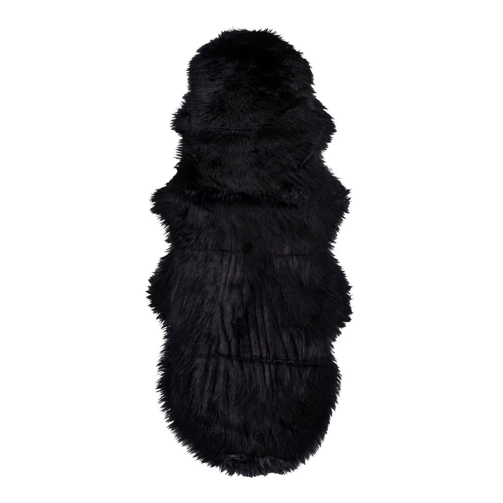 Lammeskind Imiteret - Lammeskind Imiteret, sort, 60x180 cm