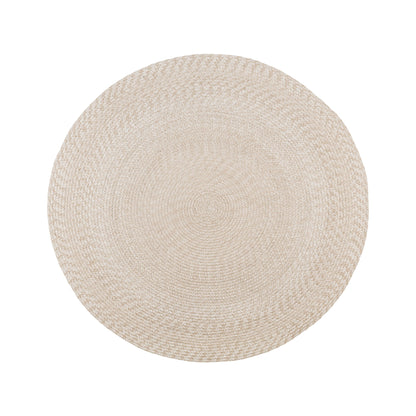 Menorca Tæppe - Menorca Tæppe, 100% genanvendt plastik, sand ø120 cm