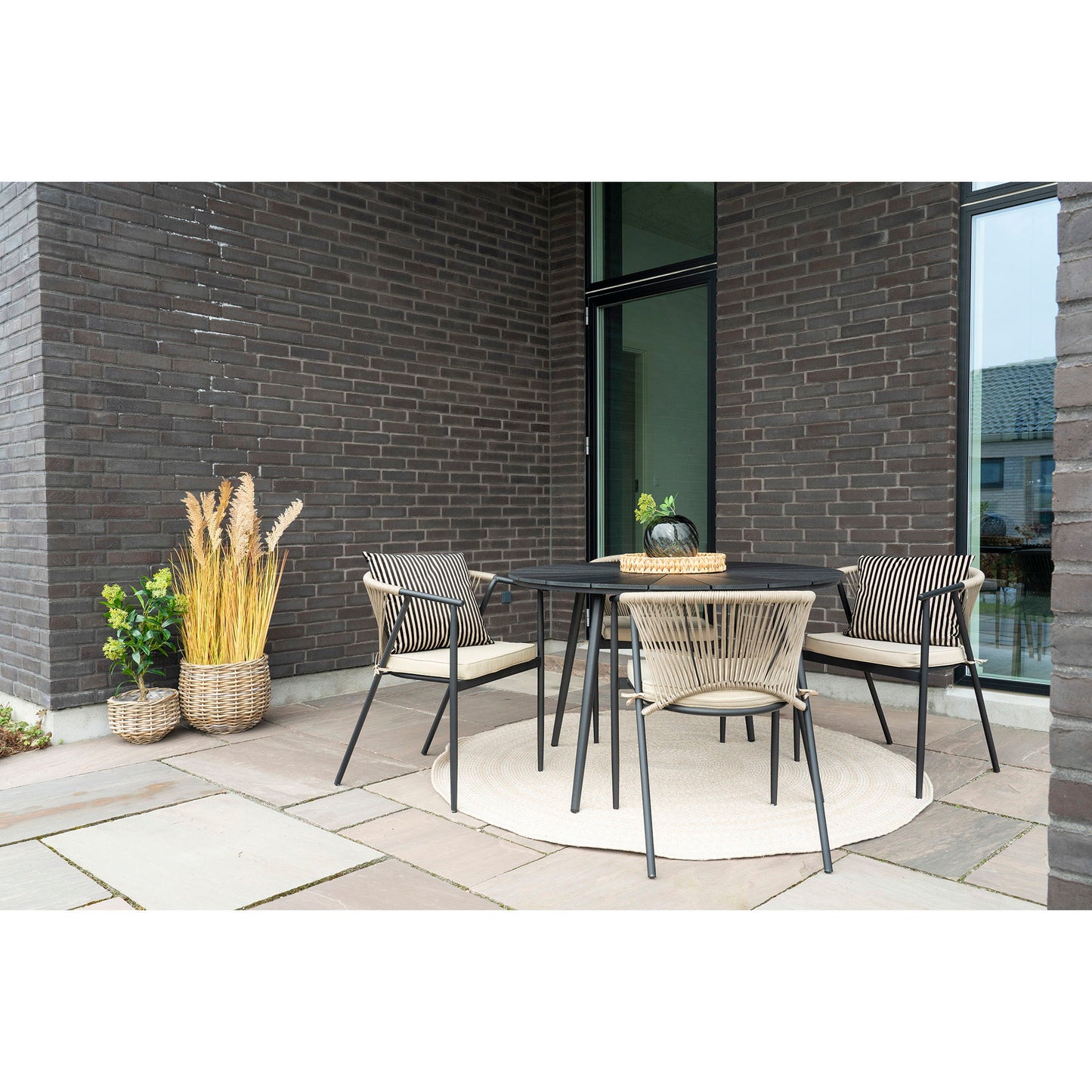 Menorca Tæppe - Menorca Tæppe, 100% genanvendt plastik, sand ø180 cm