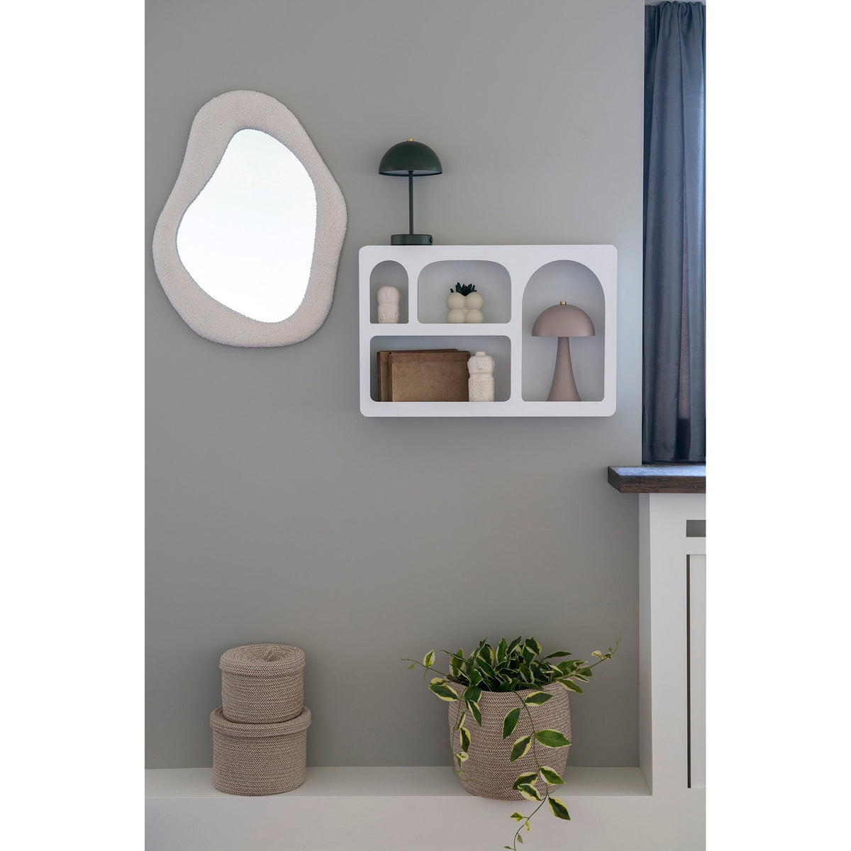 Bosa Spejl - Spejl, teddy, hvid 46,5x61 cm