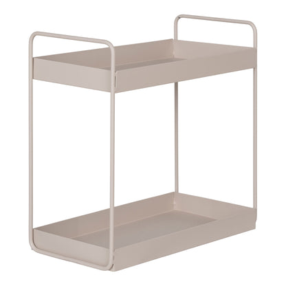 Rabo Stående Dobbelthylde - Stående Dobbelthylde, stål, sand, 2 hylder 30x15x31 cm