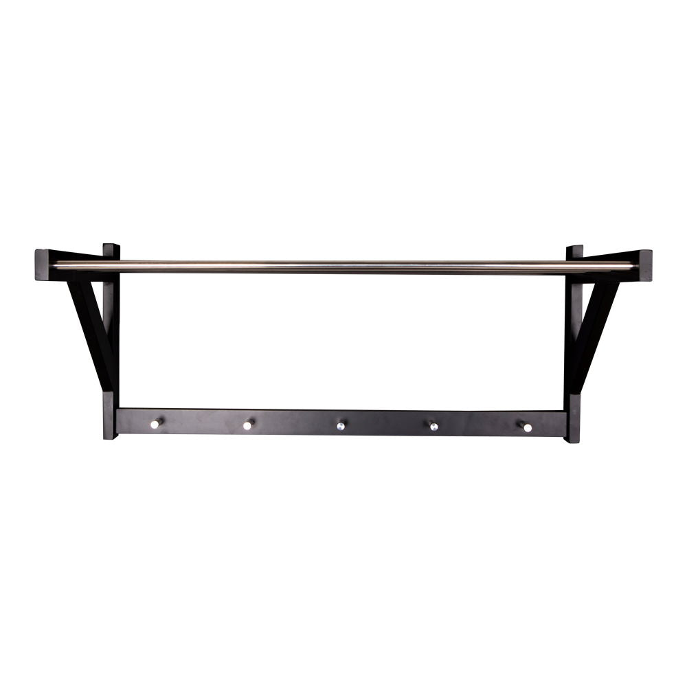 Padova Hattehylde - Hattehylde, sort træ, black stål 78x32 cm