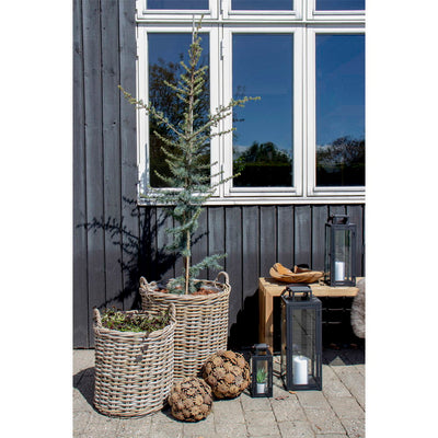 Indo Kurve - Kurve, kubu rattan, natur sæt af 2
