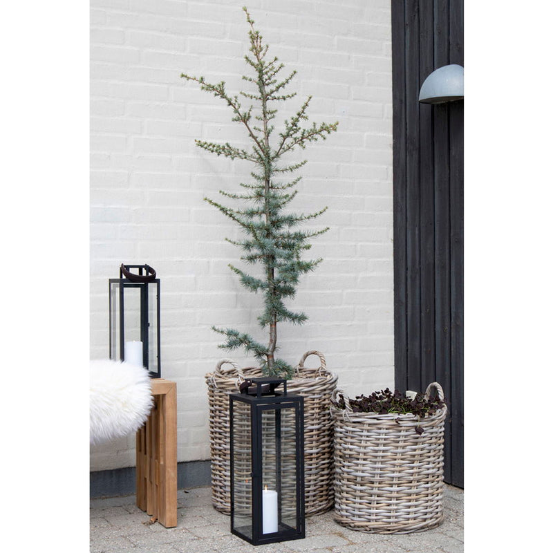 Indo Kurve - Kurve, kubu rattan, natur sæt af 2