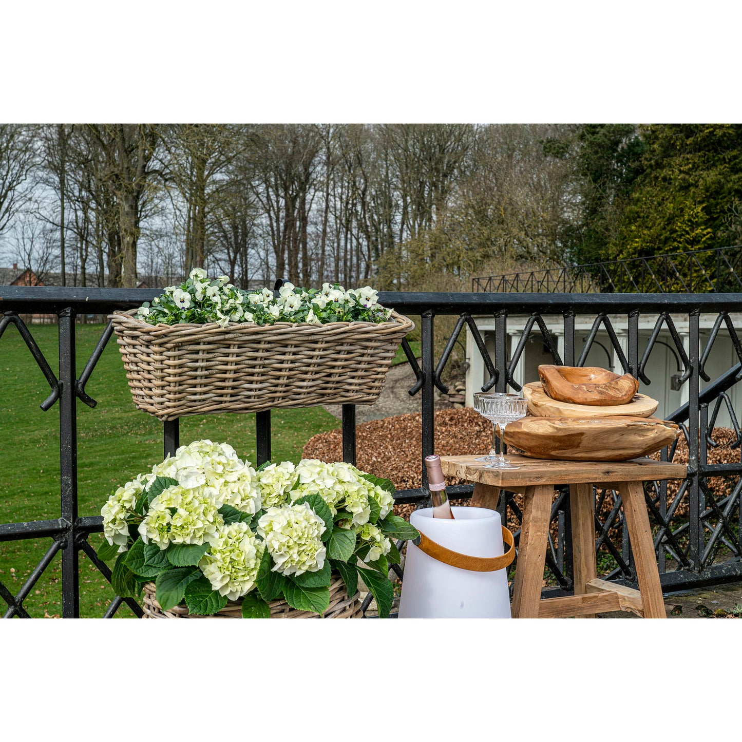 Batu Planteskjuler - Planteskjuler med ophæng, kubu, natur 60x20x23 cm