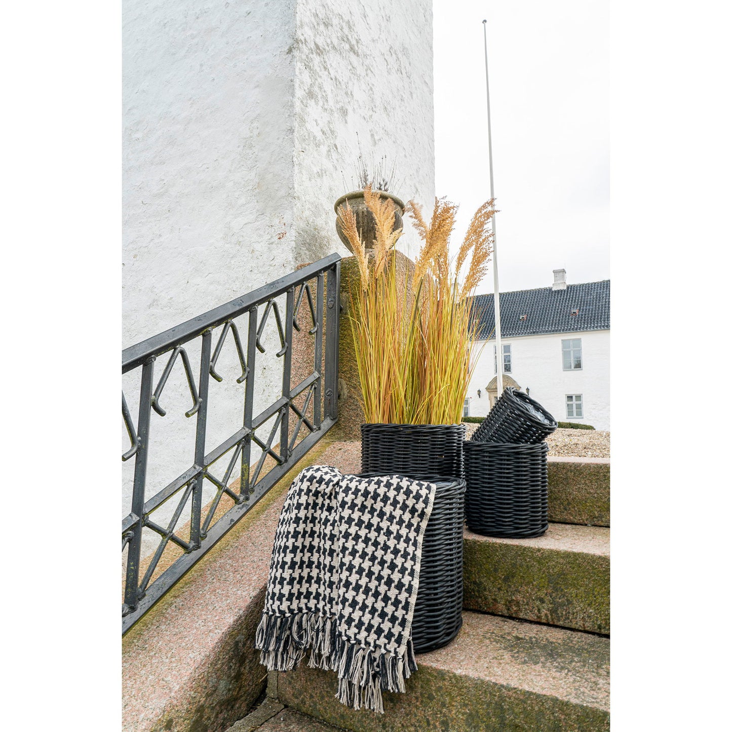 Bogor Kurve - Kurve, kubu rattan, sort sæt af 4