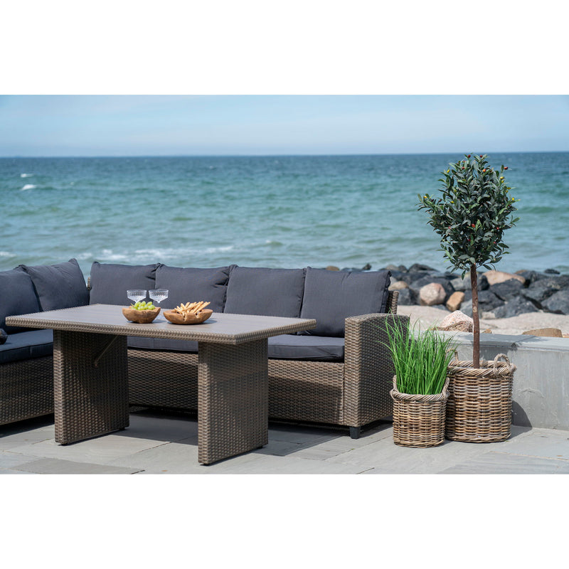 Gili Kurve - Kurve, kubu rattan, natur sæt af 2